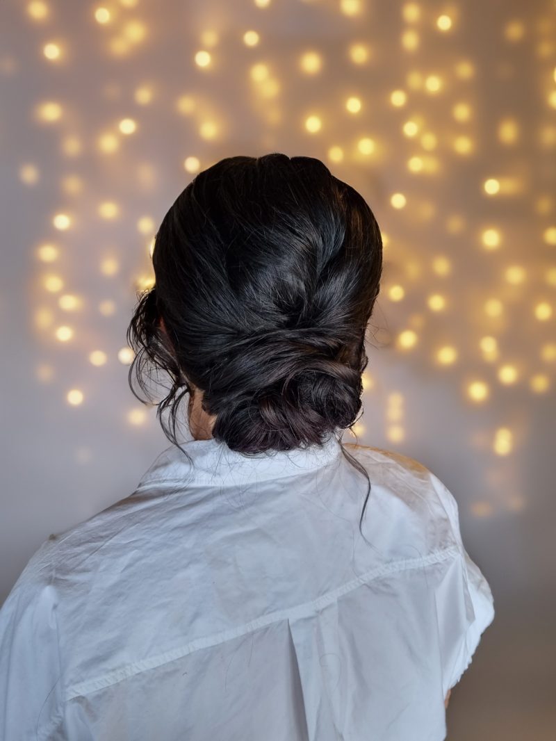 brund med håruppsättning