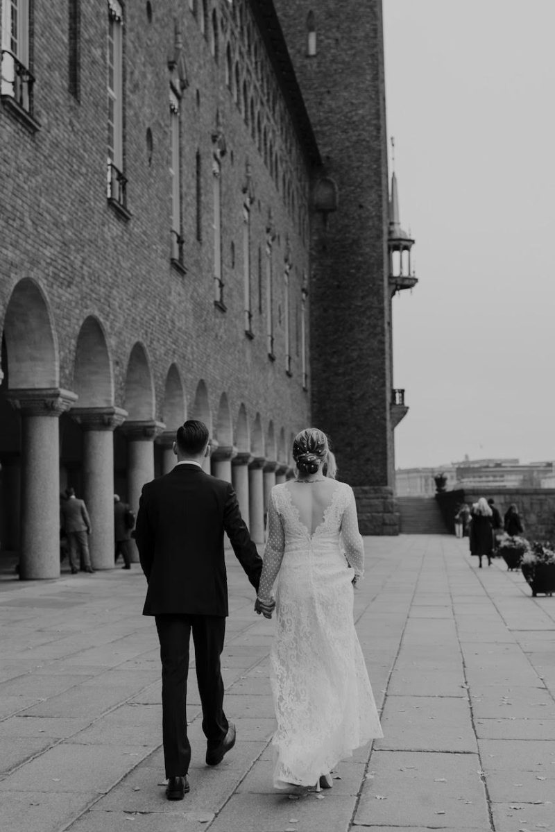 Delikat bröllopsuppsättning med pärlor Stockholm